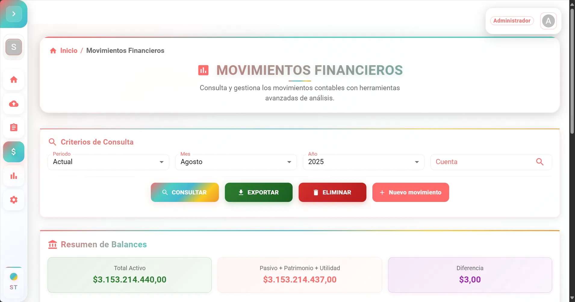Consultar Movimientos