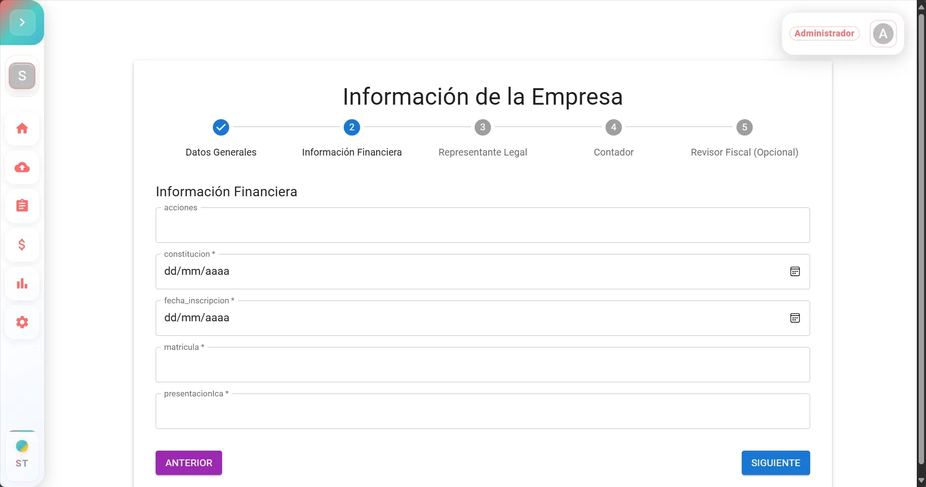 Informacion empresa paso 2