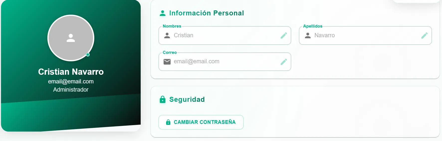Cambio de Contraseña
