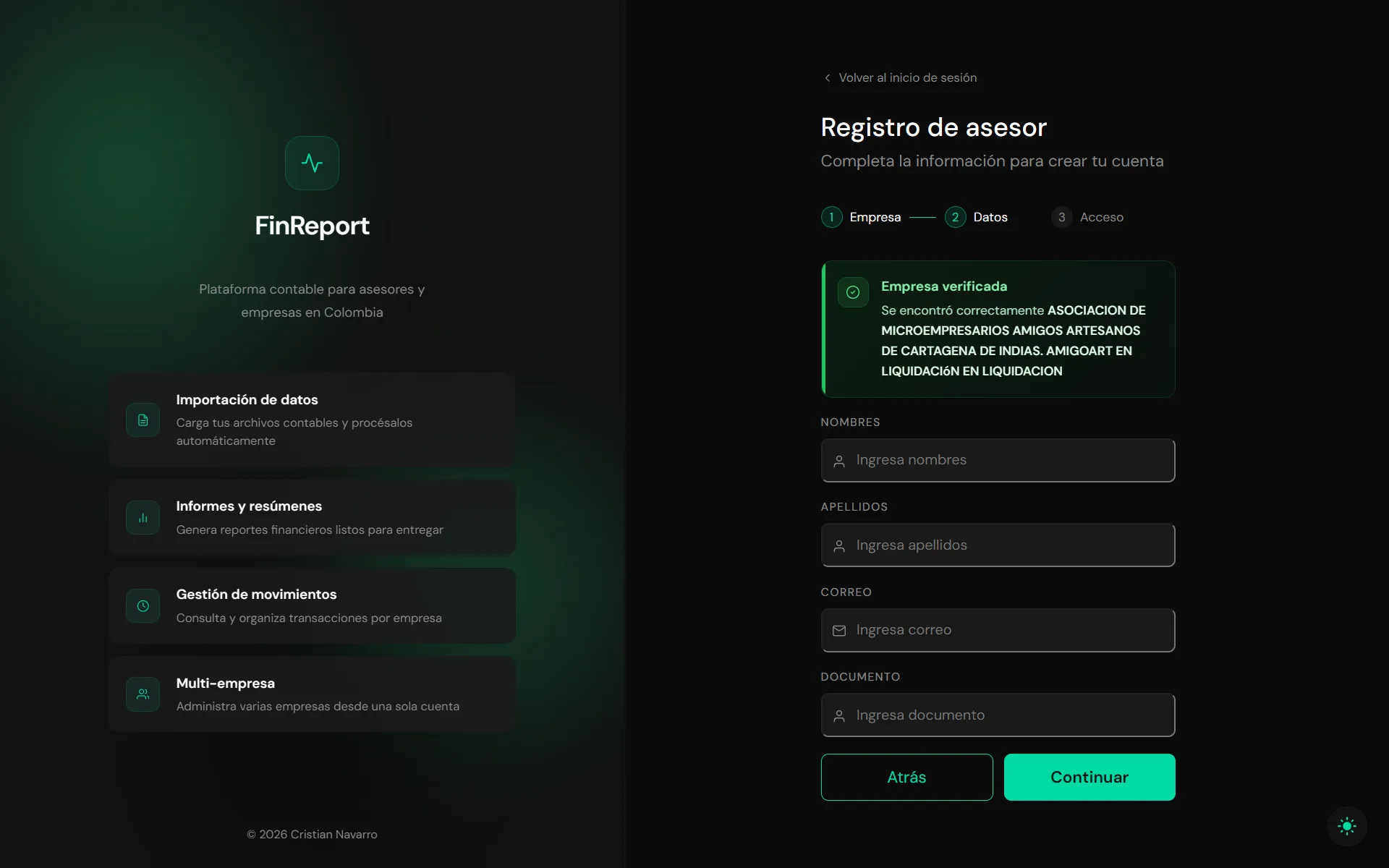 Registro Usuario